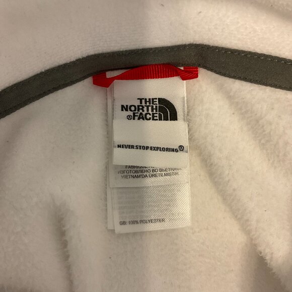 The North Face Fleece Pullover Women's L White Long Sleeve Quarter Zip - Picture 12 of 13